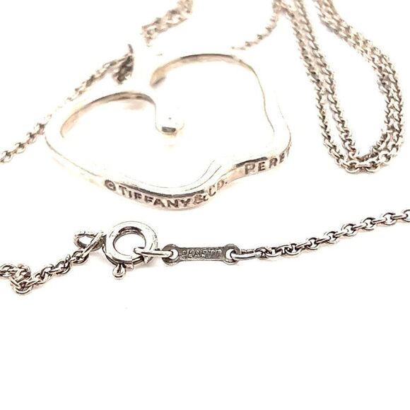 Large T&Co. 925 Apple Pendant Long Necklace - Picture 5 of 6